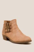 Francesca Inchess Tikki Buckle Strap Ankle Boot - Taupe