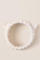 Francesca's Hadlee Cat Ear Knit Earband - Ivory