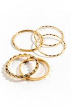 Francesca's Adrianna Textured Ring Set - Gold