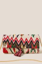 Francesca's Luciana Woven Clutch - Black