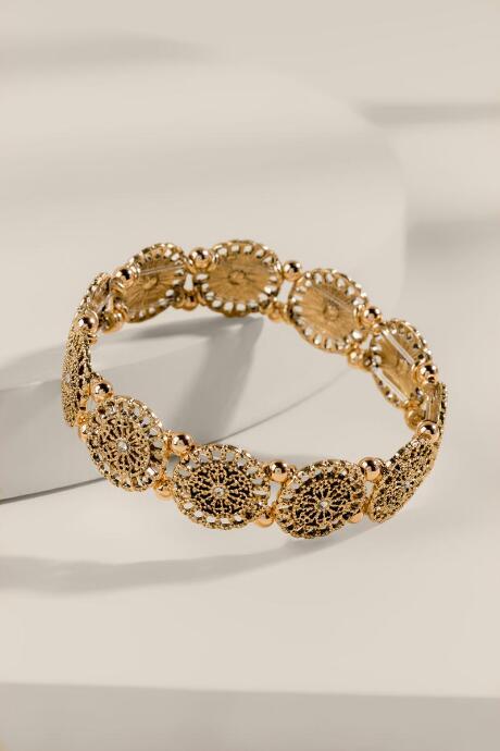 Francesca's Tessa Filigree Stretch Bracelet - Gold
