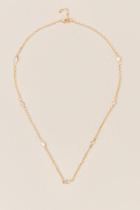 Francesca's Whitley Delicate Station Necklace - Peach