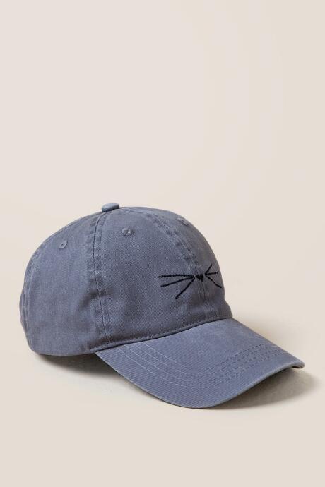 Francesca's Regyn Cat Baseball Cap - Light Gray