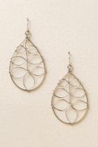 Francesca's Cynthia Wire Woven Leaf Earrings - Silver