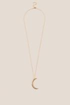 Francesca's Mae Moon Pendant Necklace - Gold