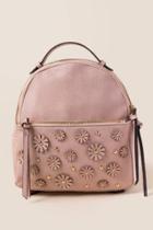 Francesca's Sofie 3d Floral Mini Backpack - Blush