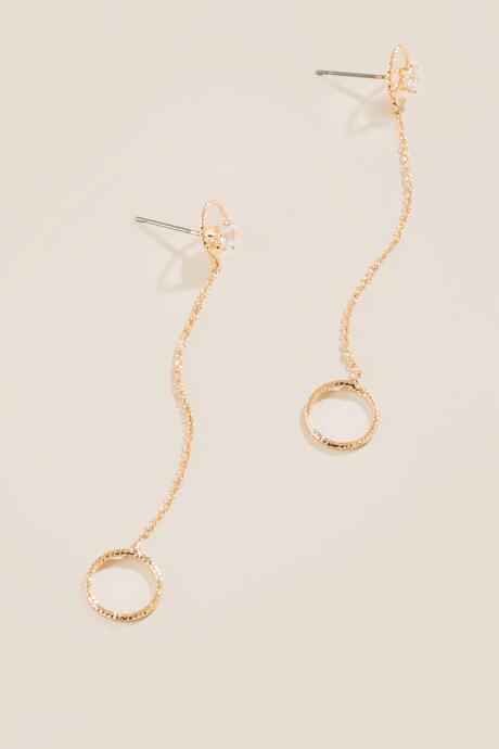 Francesca's Erica Linear Circle Earrings - Gold