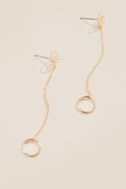 Francesca's Erica Linear Circle Earrings - Gold