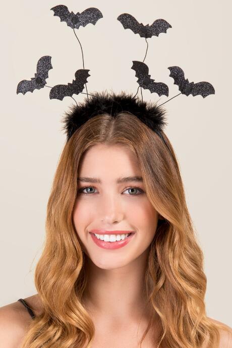 Francesca's Elvira Bat Headband - Black