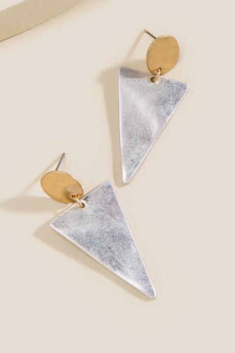Francesca's Brielle Mixed Metal Drop Earrings - Mixed Plating