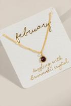 Francesca's February Birthstone Swarovski Necklace - Purple