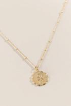 Francesca's Leo Coin Pendant Necklace - Gold