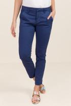 Mi Ami Mia Mid Rise Crop Chino Pant - Navy