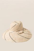 Francescas Addison Striped Straw Hat In Natural - Natural