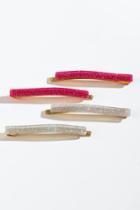 Francesca's Mila Sparkly Bobby Pins - Pink