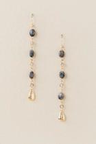 Francesca's Clara Labradorite Rosary Earrings - Gray