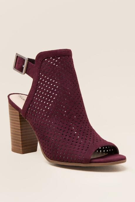 Francescas Elaine Peep Toe Shootie - Wine