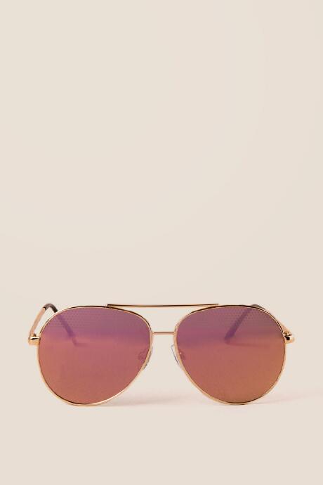 Francesca's Skylar Aviator Sunglasses - Gold