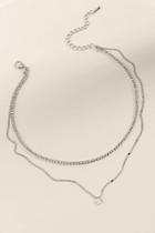 Francesca's Nova Cz Layered Necklace - Silver