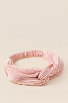 Francescas Albany Pleated Satin Headwrap - Pink