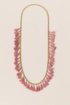 Francesca's Audrey Tassel Long Necklace - Rose/gold