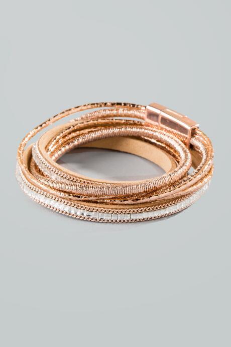 Francesca Inchess Darcey Multi-layer Bracelet - Rose/gold
