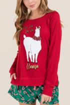 Francesca Inchess Fa La La Christmas Long Sleeve Tee - Red