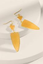 Francesca's Helen Triangle Drop Earrings - Mustard