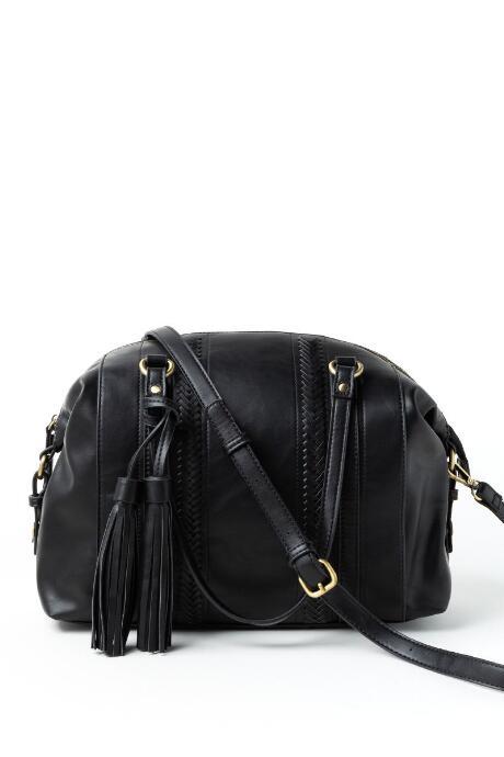 Francesca's Quinn Tassel Satchel - Black