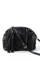 Francesca's Quinn Tassel Satchel - Black
