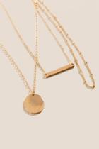 Francesca's Noah Layered Coin Necklace In Gold - Gold