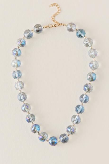 Francesca's Sarina Glass Bead Necklace - Taupe