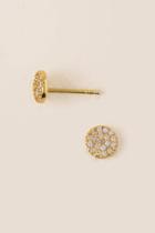 Francesca's Bianca Cubic Zirconia Circle Stud Earring - Crystal