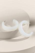 Francesca Inchess Sawyer Lucite Hoop Earrings In Ivory - Ivory