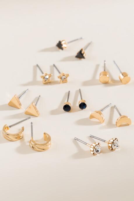 Francesca's Kaeden Stud Earring Set - Gold