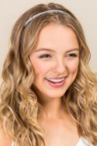 Francesca's Carla Rhinestone Headband - Black
