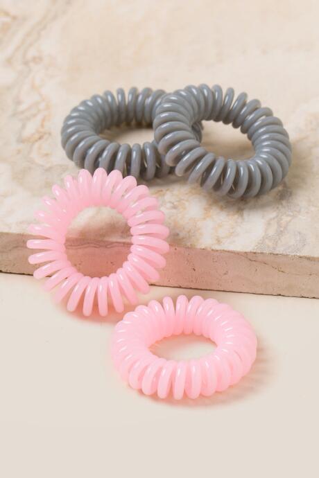 Francesca's Misty Hair Coil Set - Pink
