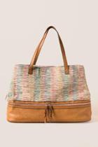 Francesca's Sasha Tapestry Weekender - Ivory