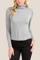 Francesca's Brenda Turtleneck Top - Black