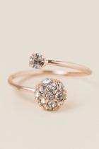Francesca's Giselle Crystal Rose Gold Ring - Rose/gold