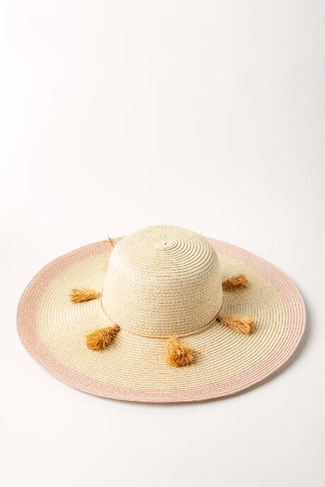 Francesca's Gina Floppy Tassel Hat - Natural