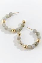 Francesca's Aailyah Semi Precious Hoops - Gray