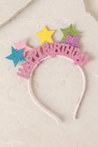 Francesca's Happy Birthday Stars Headband - Pink