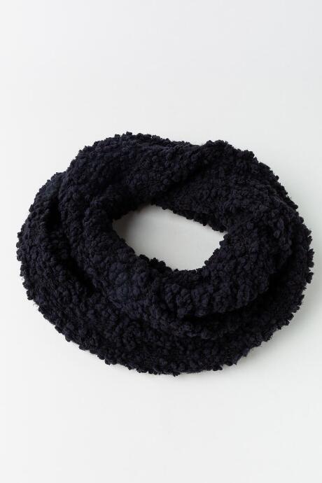 Francesca's Felicia Popcorn Texture Scarf - Black