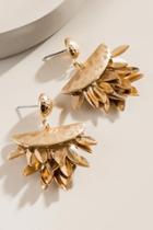 Francesca's Josie Worn Metal Earrings - Gold