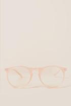 Francesca's Tammy Clear Round Glasses - Nude