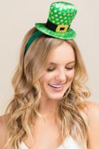 Francesca's St. Patty Shamrock Mini Hat Headband - Green