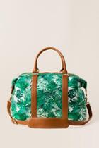 Francesca's Harper Travel Palm Print Weekender Bag - Green