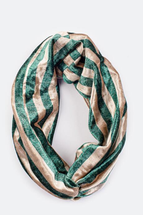 Francesca's Janella Striped Headwrap - Green