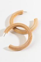 Francesca's Mackenzie Thick Wooden Hoops - Natural